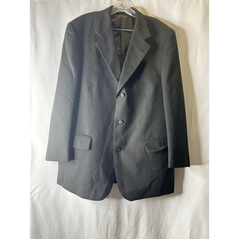 Jeffrey Banks Mens Blazer Size 43 R 100% Wool Grey